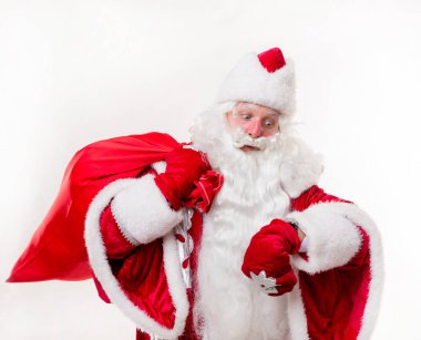 Noel Baba beyaz zemin üzerine