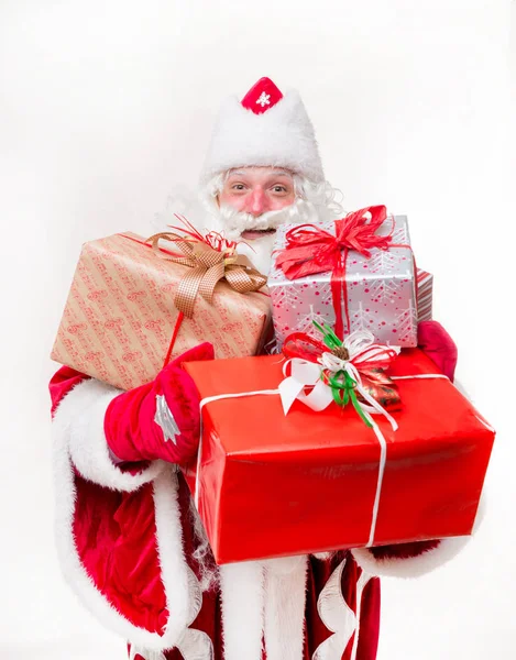Santa Claus avec des cadeaux — Photo