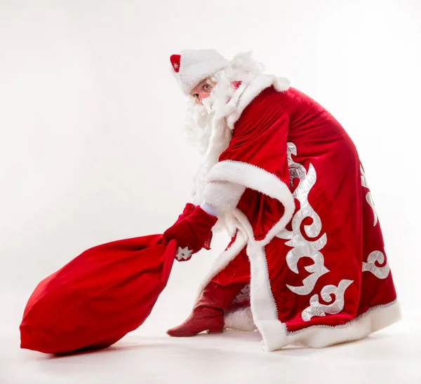 Babbo Natale su sfondo bianco — Foto Stock