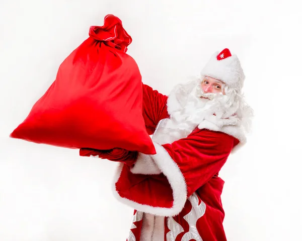 Santa Claus avec des cadeaux — Photo