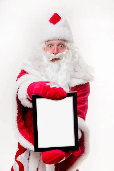 Santa Claus, fekete kerettel — Stock Fotó