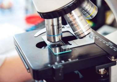 Laboratuvar donatımı. Mikroskop.