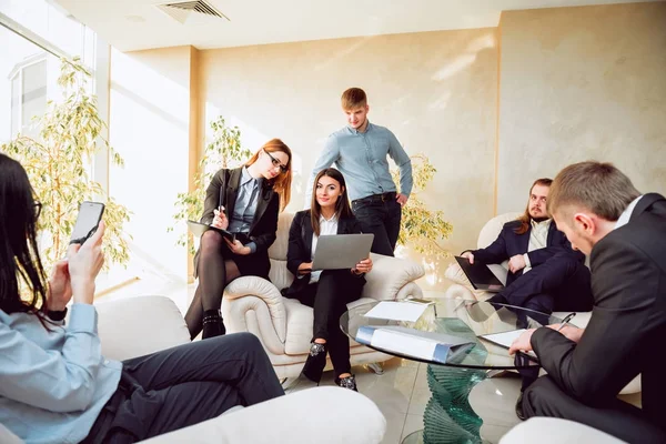 Preparecimento Para Reunião Equipe Escritório — Fotografia de Stock