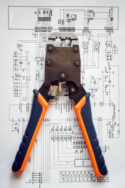 Equipo Eléctrico Engarzador Cable Eléctrico —  Fotos de Stock