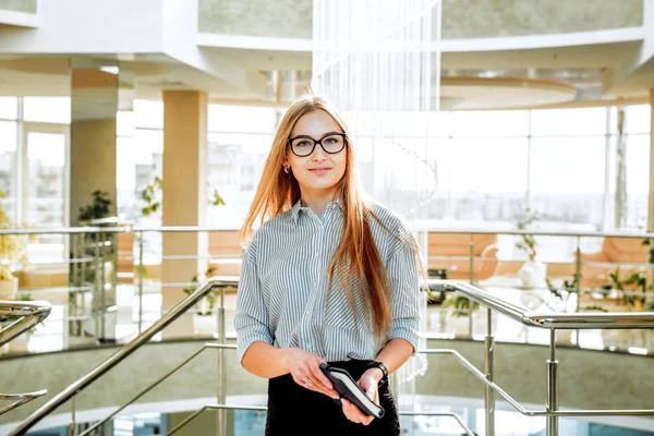 İş kadını ofiste. İşçi.