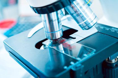 Laboratuvar donatımı. Mikroskop.