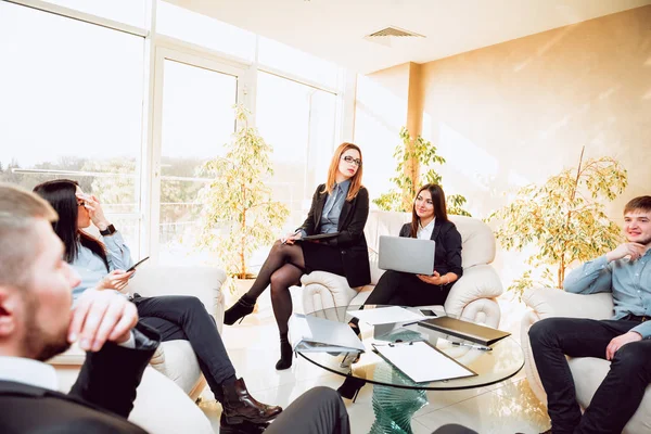 Preparecimento Para Reunião Equipe Escritório — Fotografia de Stock