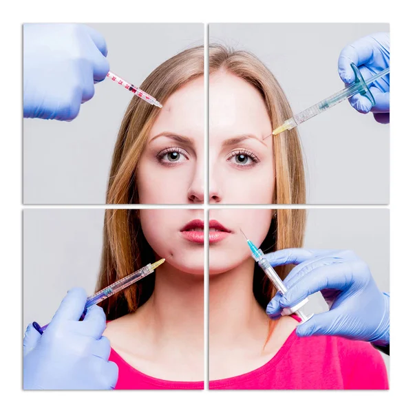 Beautician Patient Clinic Aesthetic Medicine Injection — Stock Photo, Image