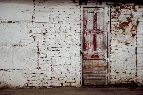 Porta Legno Nel Vecchio Muro Bellissimo Sfondo — Foto Stock