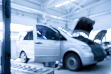 Oto tamir servisi arka plan bulanık