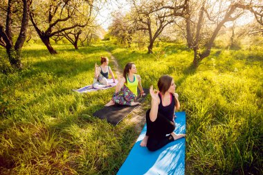 Pratik Yoga Park üç genç kız