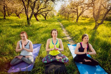 Pratik Yoga Park üç genç kız