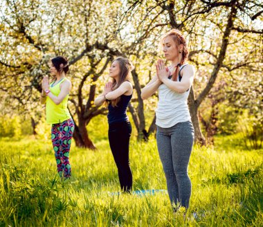 Pratik Yoga Park üç genç kız