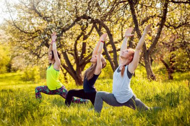 Pratik Yoga Park üç genç kız