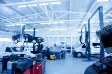 Oto tamir servisi arka plan bulanık