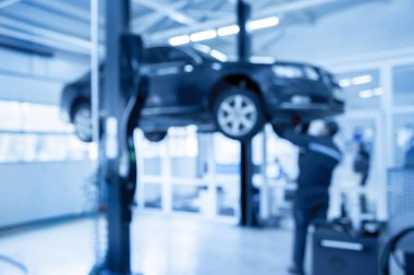 Oto tamir servisi arka plan bulanık