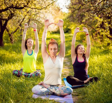 Pratik Yoga Park üç genç kız