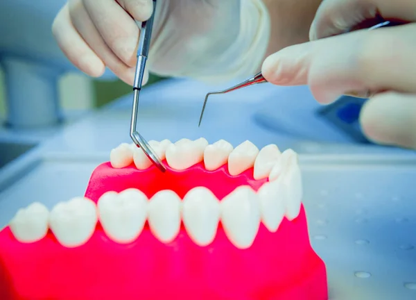 Dentures and medical equipment. Dental office