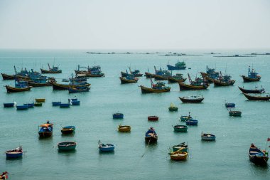 Vietnam. MUI Ne - Mart 30/2016: Görünümünü MUI Ne balıkçı köyü.