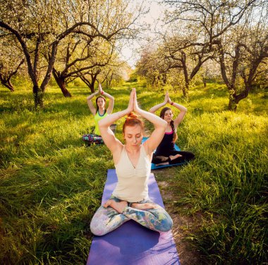 Pratik Yoga Park üç genç kız