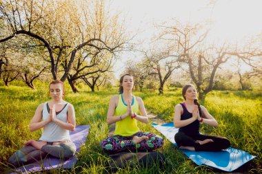 Pratik Yoga Park üç genç kız