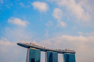 Singapur - 12 Mart: Görünüm otelden şehir merkezinde. Singapore, Marina Bay Sands.