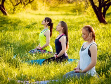 Pratik Yoga Park üç genç kız