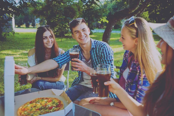 Veselí Kumpáni Pivo Piknik Parku — Stock fotografie