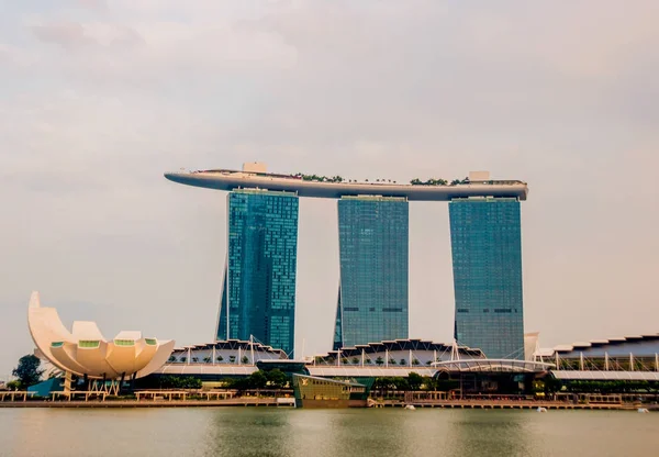 Singapur Mart Görünüm Otelden Şehir Merkezinde Singapore Marina Bay Sands — Stok fotoğraf