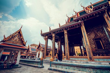 Tayland. Bangkok - 31 Mart/2016: Bangkok tapınaklar görünümünü. 31 Mart 2016