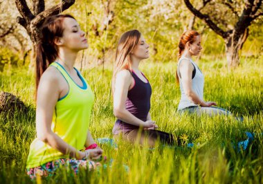 Pratik Yoga Park üç genç kız