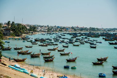 Vietnam. MUI Ne - Mart 30/2016: Görünümünü MUI Ne balıkçı köyü.