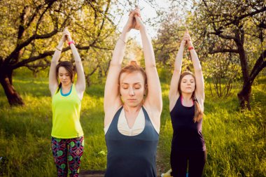 Pratik Yoga Park üç genç kız