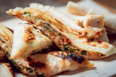 Pita ekmeği servis, yakın çekim