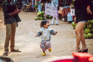 Kamboçya. Siem Reap - Mart 16/2016: Siem Reap sokak görünümü.
