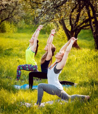 Pratik Yoga Park üç genç kız