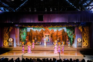 Tayland. Bangkok - 31 Mart/2016: geleneksel dans Tiyatrosu. 31 Mart 2016