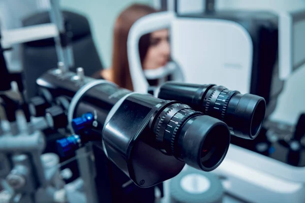 Samråd Med Ögonläkare Medicinsk Utrustning Coreometry — Stockfoto