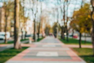 Yeşil Şehir Parkı Önden Görünüm sokak üzerinde arka plan bulanık