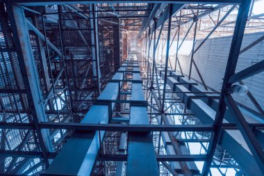 Modern silolar Tahıl hasat depolamak için. Tarım. 