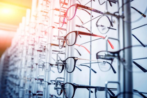 Glasses Shelf Ophthalmology Room — Stock Photo, Image