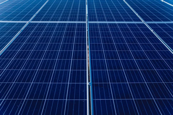 Textura Grandes Paneles Solares Fuente Electricidad Alternativa — Foto de Stock