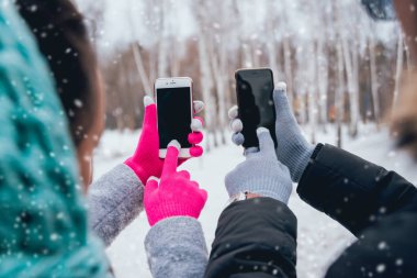 Smartphone dokunmatik ekranlar için kışın eldiven ile kullanarak çift