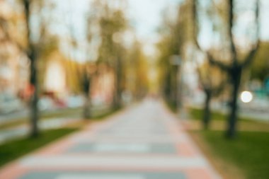 Yeşil Şehir Parkı Önden Görünüm sokak üzerinde arka plan bulanık