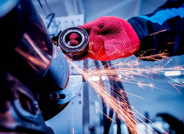 Reinigen Van Auto Onderdelen Draaicirkel Met Lichteffect Auto Reparatie Tankstation — Stockfoto