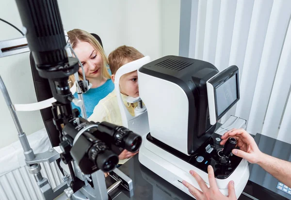 Exame Lâmpada Corte Biomicroscopia Segmento Anterior Olho Exame Ocular Básico — Fotografia de Stock