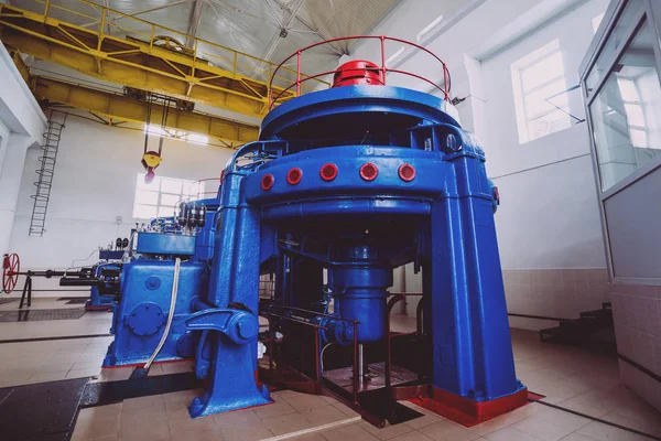 Turbine Generatoren Waterkrachtcentrale Interieur — Stockfoto