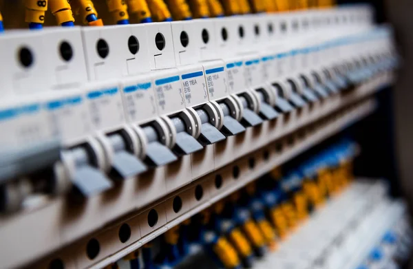 Voltage Switchboard Circuit Breakers — Stock Photo, Image