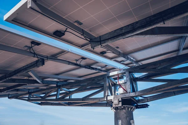 Painéis Solares Fotovoltaicos Fonte Eletricidade Alternativa — Fotografia de Stock