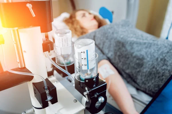 Medizinische Geräte Patientin Computertomografiezimmer Des Krankenhauses — Stockfoto